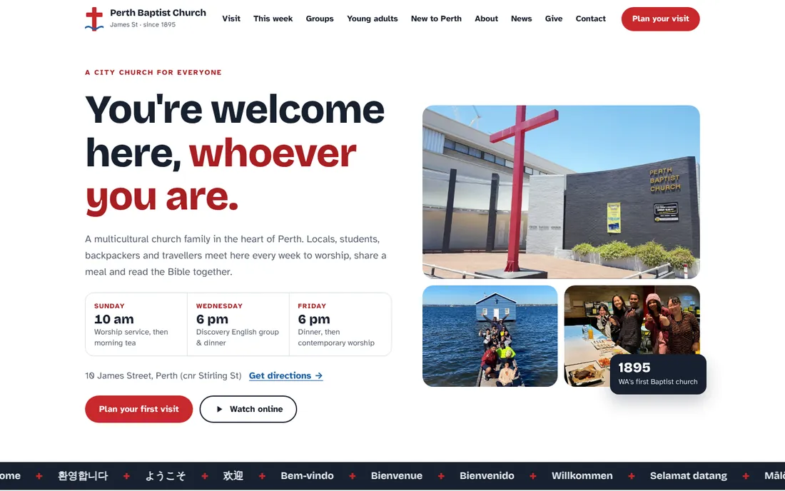 Perth Baptist Church: версия для компьютера